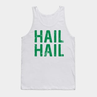 Hail Hail, Glasgow Celtic Football Club Green Distressed Text Design Tank Top